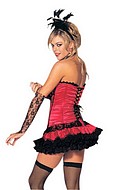 Dance hall costume with tiers of lace